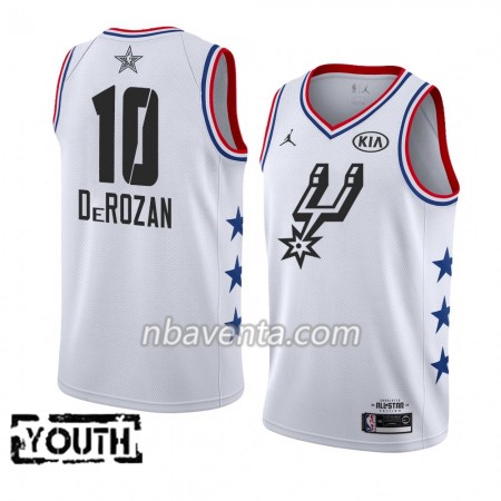 Camiseta Niños San Antonio Spurs DeMar DeRozan 10 2019 All-Star Jordan Brand Blanco Swingman